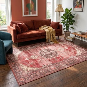Teppich Vintage - Estate Medaillon Rot