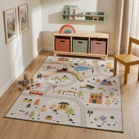 Auto Spielteppich - Rocky Ride Grau