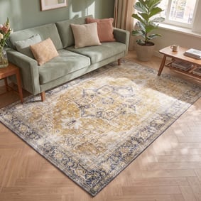 Teppich Vintage - Lugan Gelb