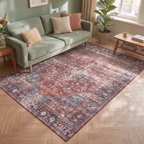 Teppich Vintage - Lugan Bordeaux Rot