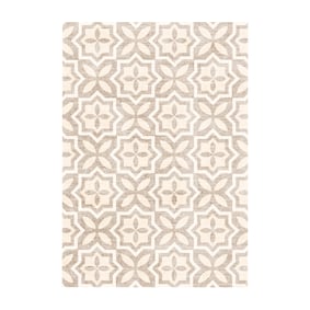 Geometrischer Outdoor Teppich - Mosaic Medina Creme - sfeer