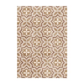 Geometrischer Outdoor Teppich - Mosaic Medina Terra - sfeer