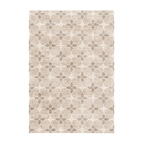 Geometrischer Outdoor Teppich - Mosaic Dot Creme - sfeer