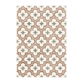 Geometrischer Outdoor Teppich - Mosaic Clover Grün - sfeer