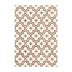 Geometrischer Outdoor Teppich - Mosaic Clover Terra - sfeer