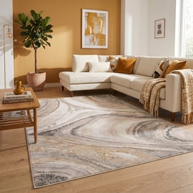 Teppich Modern - Leonore Noce Creme Braun