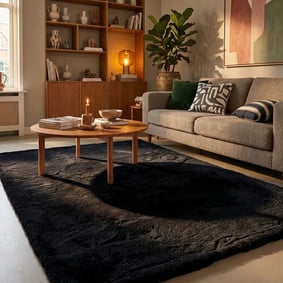Hochflor Teppich - Comfy Supreme Schwarz