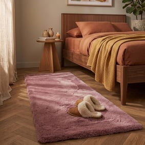 Hochflor Läufer - Comfy Supreme Dunkelrosa