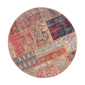 Teppich Patchwork Rund - Moods Rot No.16 - product