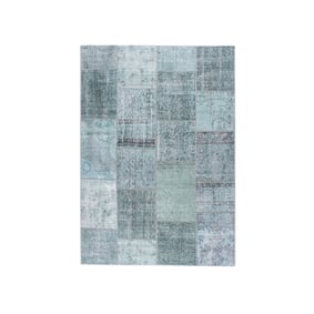 Teppich Patchwork - Estate Blau Grün - product