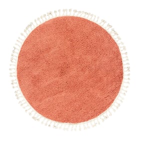 Teppich Hochflor Rund - Lofty Fringe Orange Rosa - product