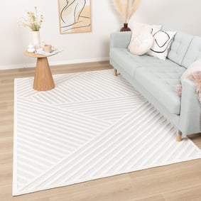 Teppich Modern - Nori Lines Weiß