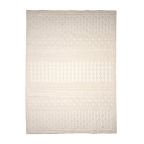 Waschbarer Teppich - Dunya Geo Weiß - product