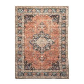 In- & Outdoor Teppich Vintage - Kairo Medaillon Terra Dunkelblau - product