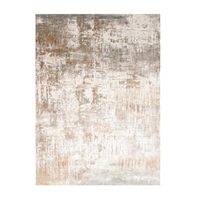 Waschbarer Teppich Abstrakt - Misha Grunge Creme Braun - product