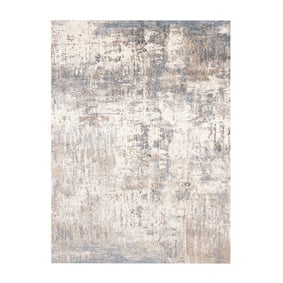 Waschbarer Teppich Abstrakt - Misha Grunge Creme Grau - product