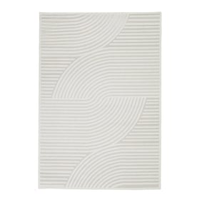 Teppich Modern - Nori Curves Weiß Taupe - product