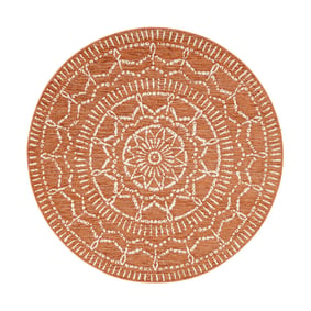 In- & Outdoor Teppich Rund - Porto Aztec Terracotta - product
