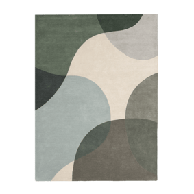 Wollteppich Abstrakt - Clarice Olivgrün Mint - product