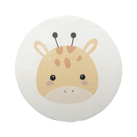 Waschbarer Spielteppich Rund - Sammy Giraffe Gelb - product