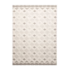 Nachhaltiger Teppich - Lorre Blocks Weiß Grau  - product