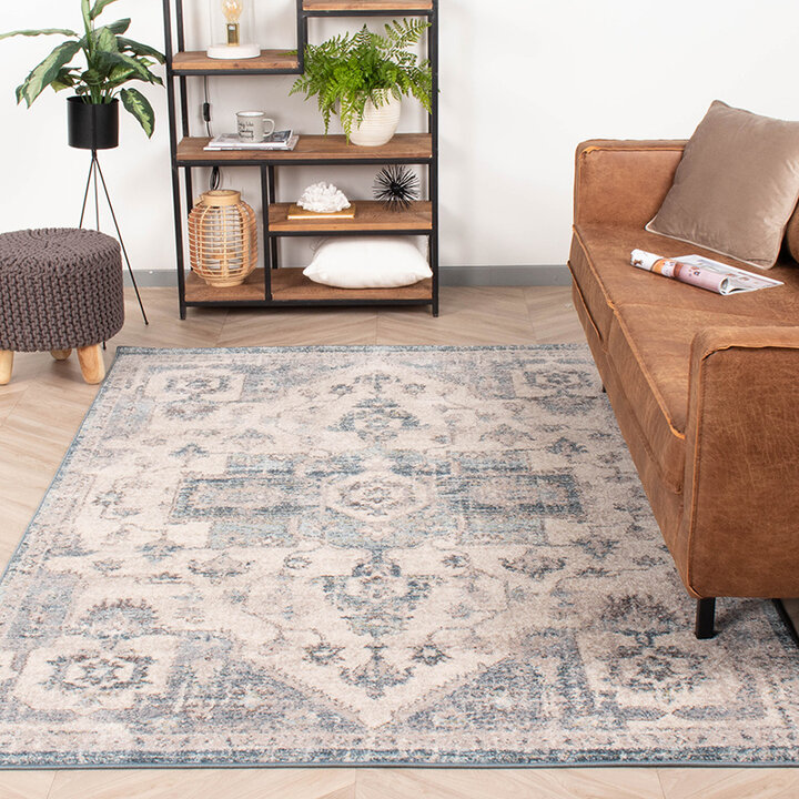 Teppich Vintage - Inspire Creme Blau 215 - 2