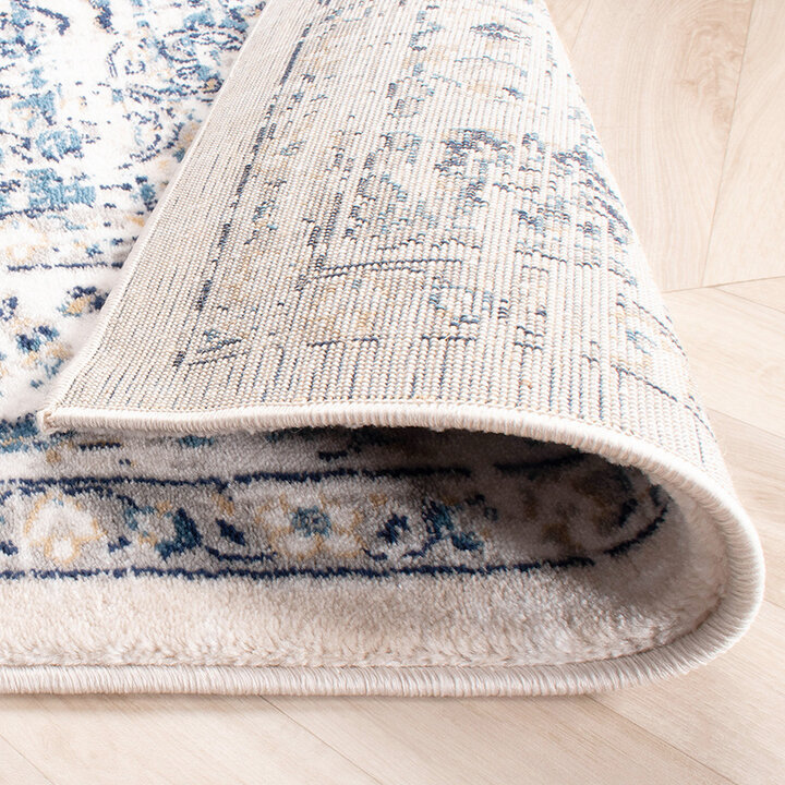 Teppich Vintage - Deep Medaillon Weiß Blau - 5