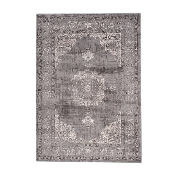 Teppich Vintage - Deep Medaillon Taupe Grau - 1