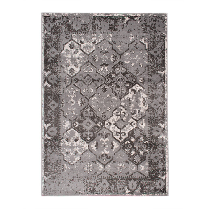 Teppich Vintage - Deep Tile Taupe Grau - 1