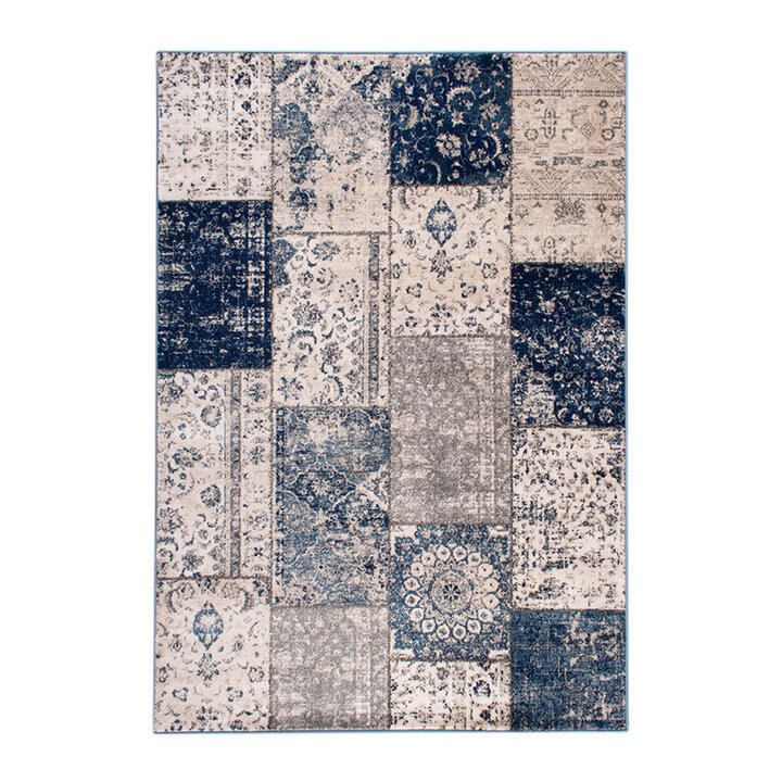 Teppich Patchwork - Deep Blau - 1
