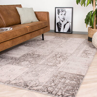 Teppich Patchwork - Deep Taupe Grau 