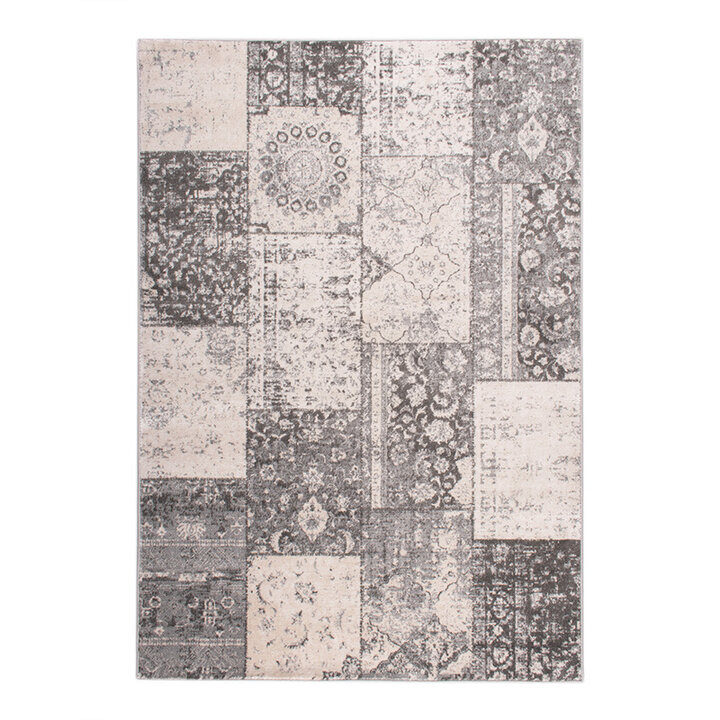 Teppich Patchwork - Deep Taupe Grau - 1