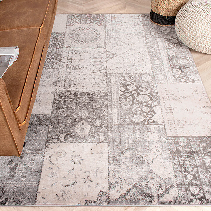 Teppich Patchwork - Deep Taupe Grau - 2