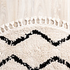 Teppich Hochflor Rund - Grand Wire Weave Creme Schwarz 