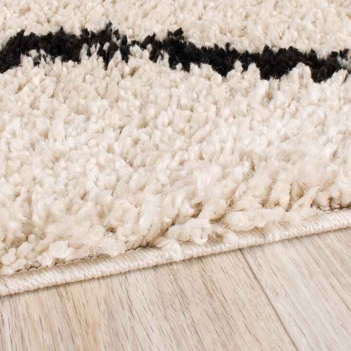 Teppich Hochflor - Grand Moves Creme Schwarz - 4