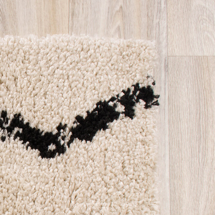 Teppich Hochflor - Grand Moves Creme Schwarz - 5