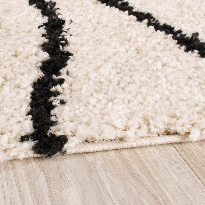 Teppich Hochflor - Grand Wire Creme Schwarz - 4