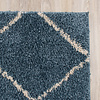 Teppich Hochflor - Grand Lines Blau Creme 