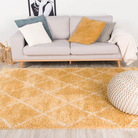 Teppich Hochflor - Grand Lines Gelb Creme 