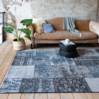 Teppich Patchwork - Dreams Grau Blau