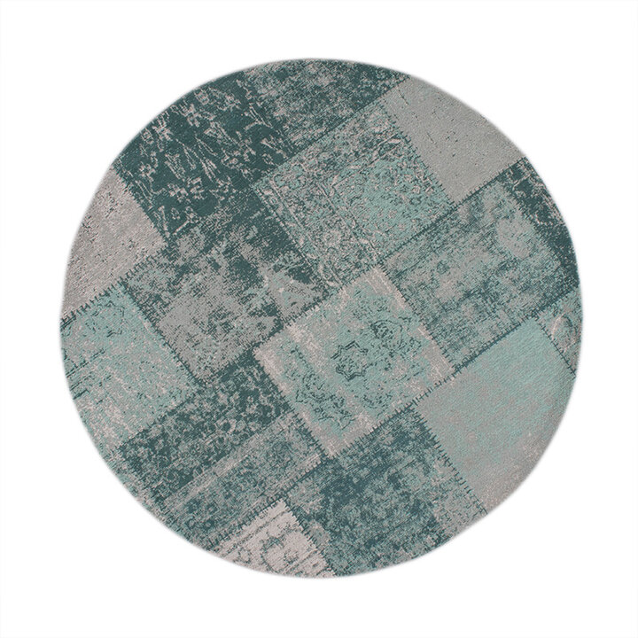 Teppich Patchwork Rund - Dreams Mint Türkis - 1