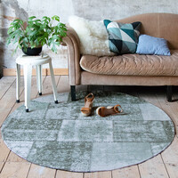 Teppich Patchwork Rund - Dreams Grun 