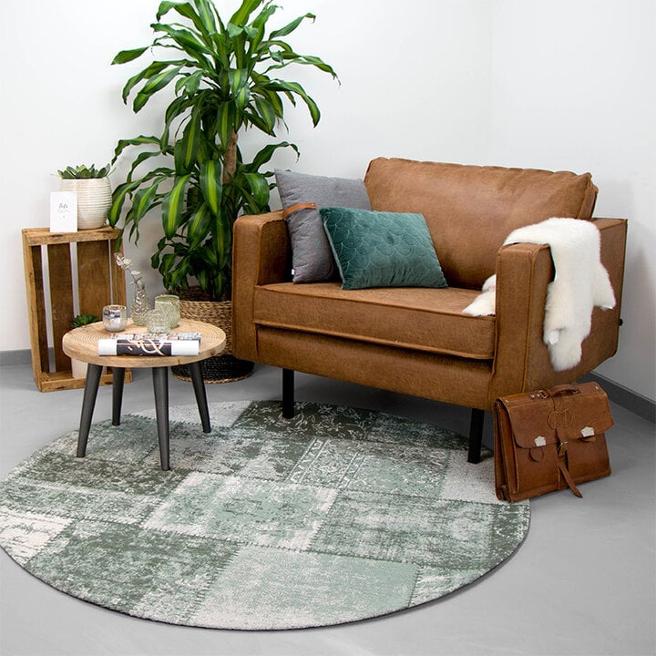 Teppich Patchwork Rund - Dreams Grün - 3