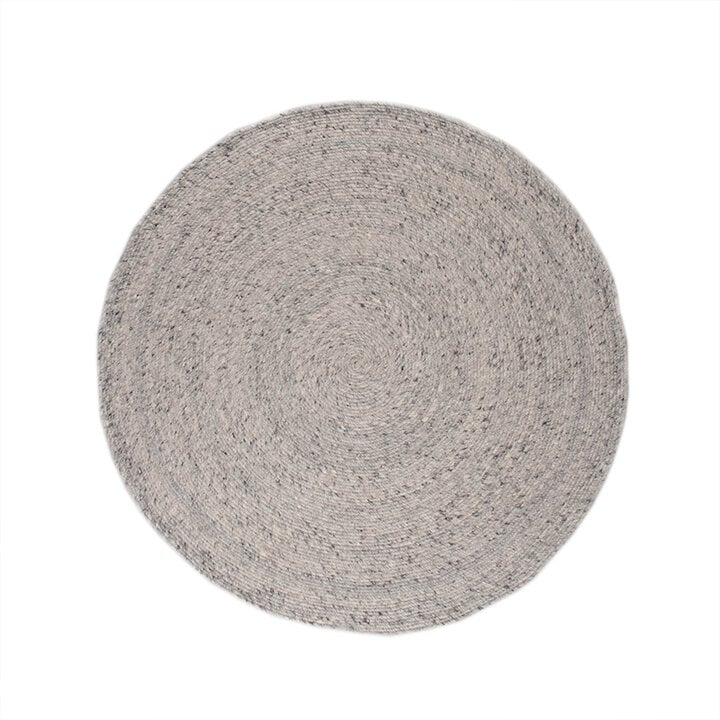 Wollteppich Rund - Wise Grau Weiß 609 - 1