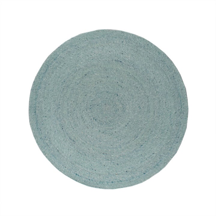 Wollteppich Rund - Wise Blau 364 - 1