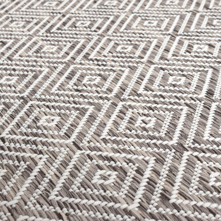 In- & Outdoor Teppich Quadrat - Summer Tile Hellgrau - 6