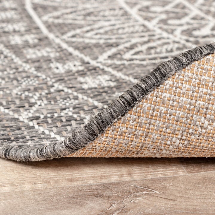 In- & Outdoor Teppich Rund - Summer Azteca Grau - 4