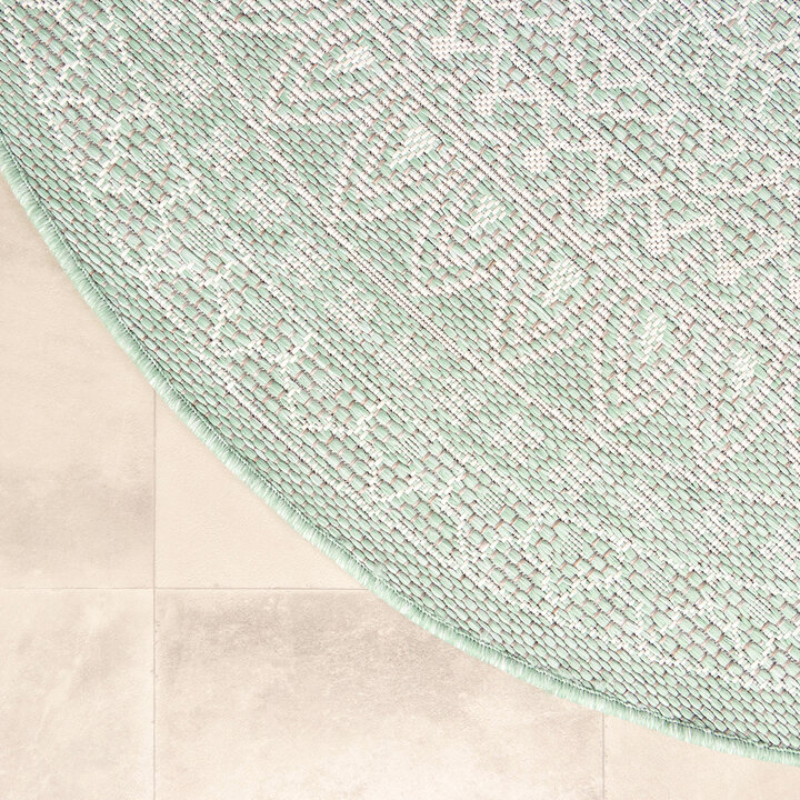 In- & Outdoor Teppich Rund - Summer Azteca Mint - 6