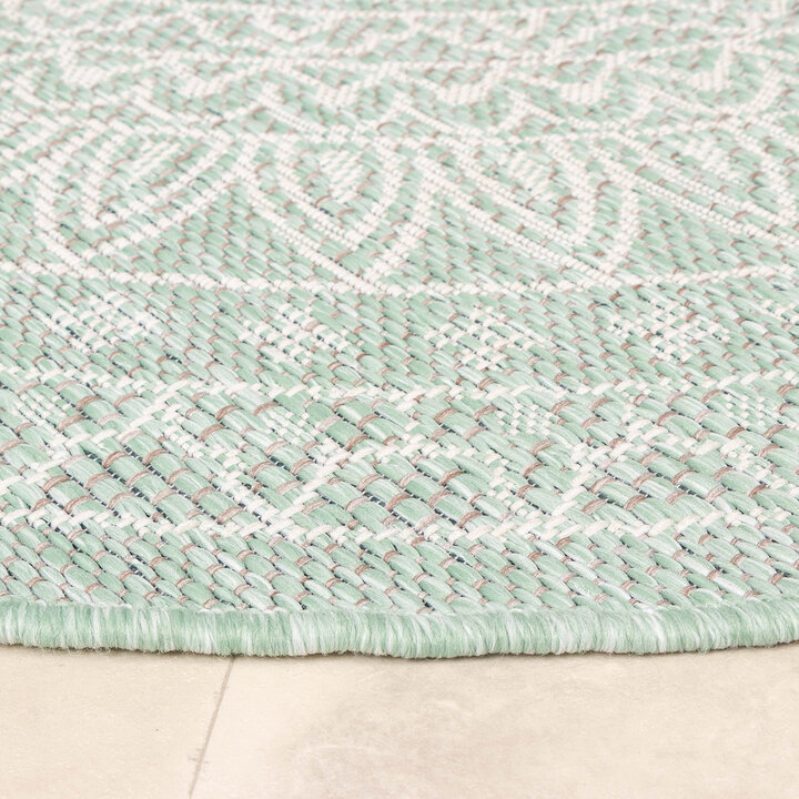 In- & Outdoor Teppich Rund - Summer Azteca Mint - 7