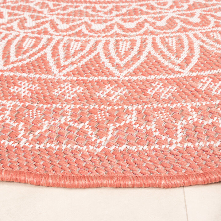 In- & Outdoor Teppich Rund - Summer Azteca Rosa - 7